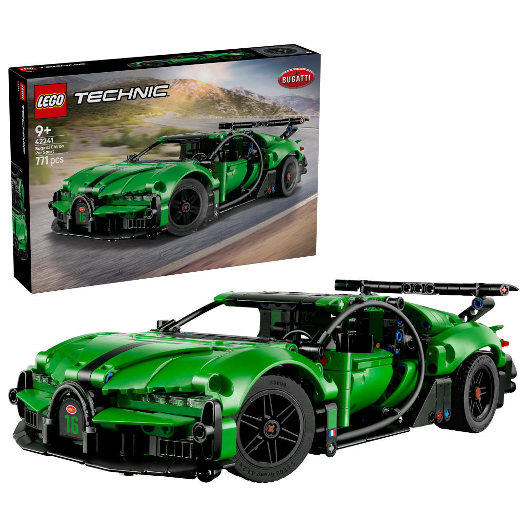 LEGO Technic Green Bugatti Chiron Pur Sport Hypercar | 42241