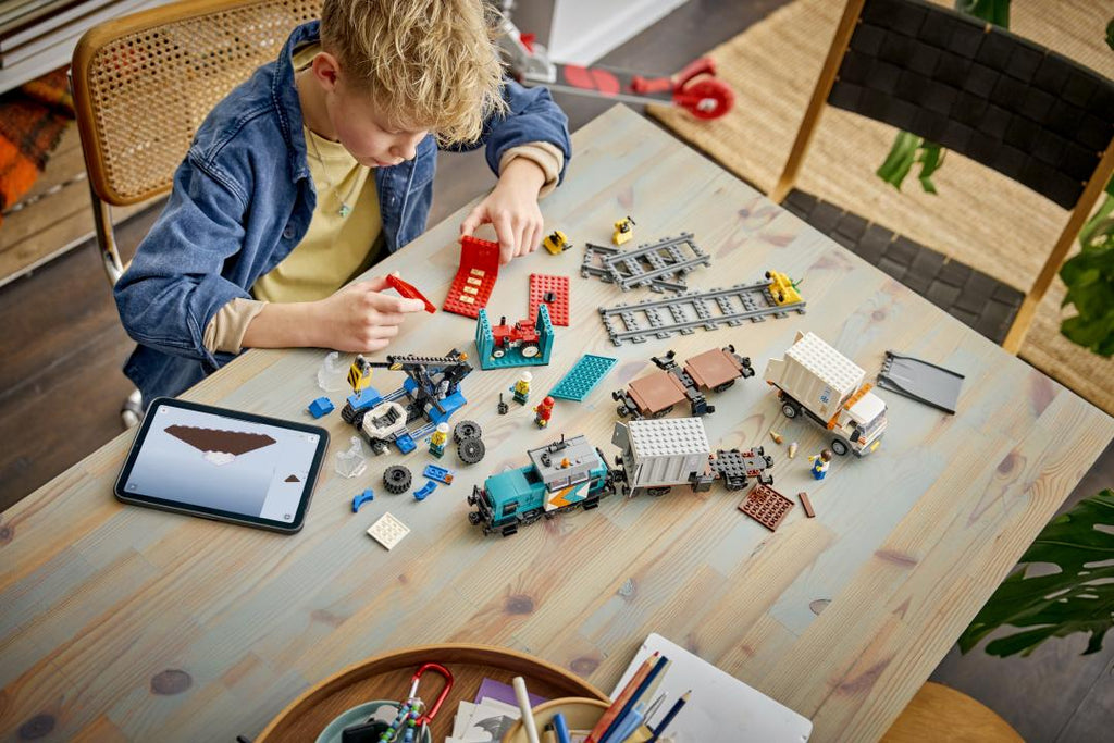 LEGO City Harbor Freight Train with Crane & Truck | 60509