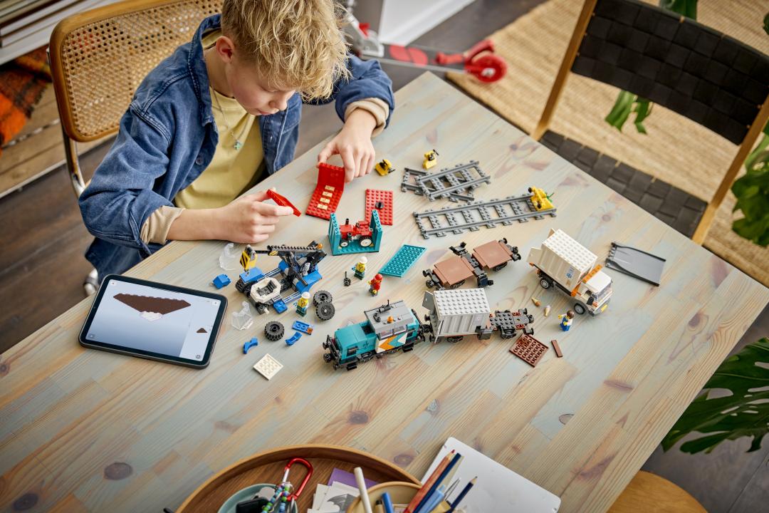 LEGO City Harbor Freight Train with Crane & Truck | 60509