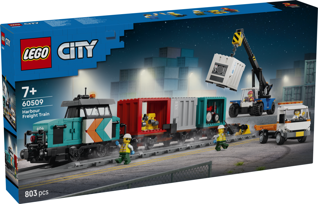 LEGO City Harbor Freight Train with Crane & Truck | 60509
