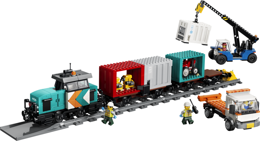 LEGO City Harbor Freight Train with Crane & Truck | 60509