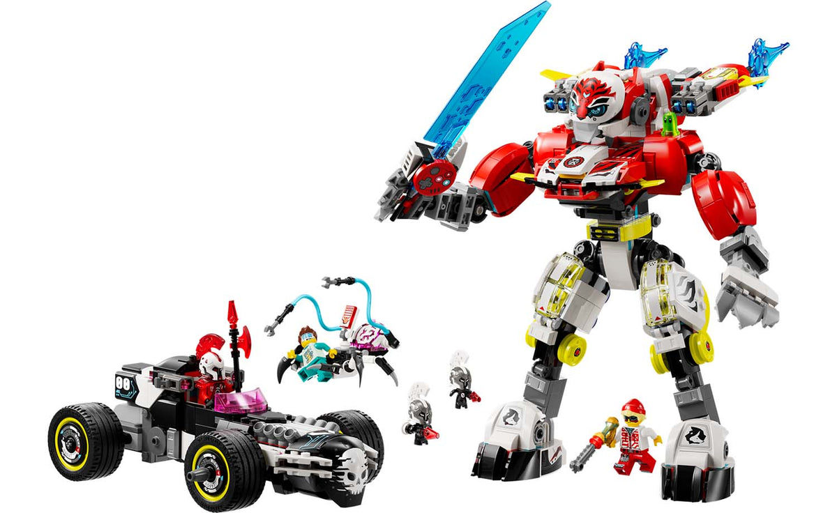 LEGO DREAMZzz Cooper's Tiger Mech & Zero's Hot Rod Car | 71497